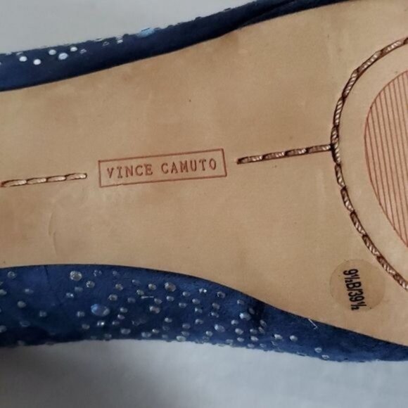 Vince Camuto Heels Shoes Pumps PLATFORMS Navy Peep Toe WOMEN'S WOMAN'S SIZE 9.5 - Picture 12 of 16